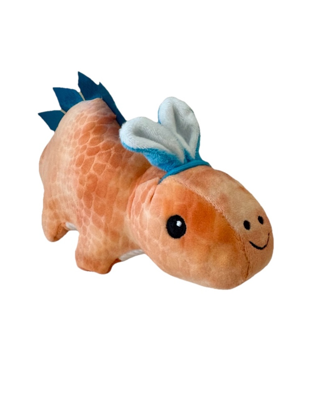 Small Dinosaur Plush, Orange and Blue, 5", Easter by Way To Celebrate